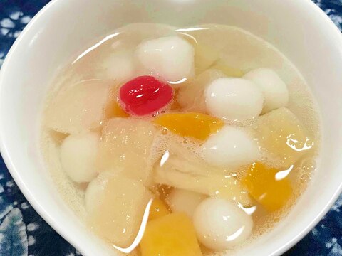 ミニ白玉だんご入りフルーツポンチ